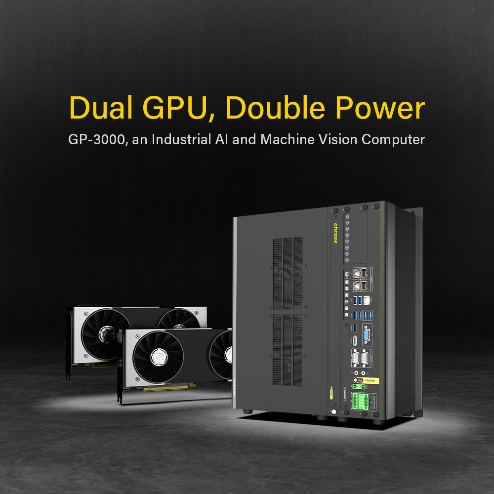 Dual GPU, Double Power -  GP-3000, an Industrial AI & Machine Vision Computer