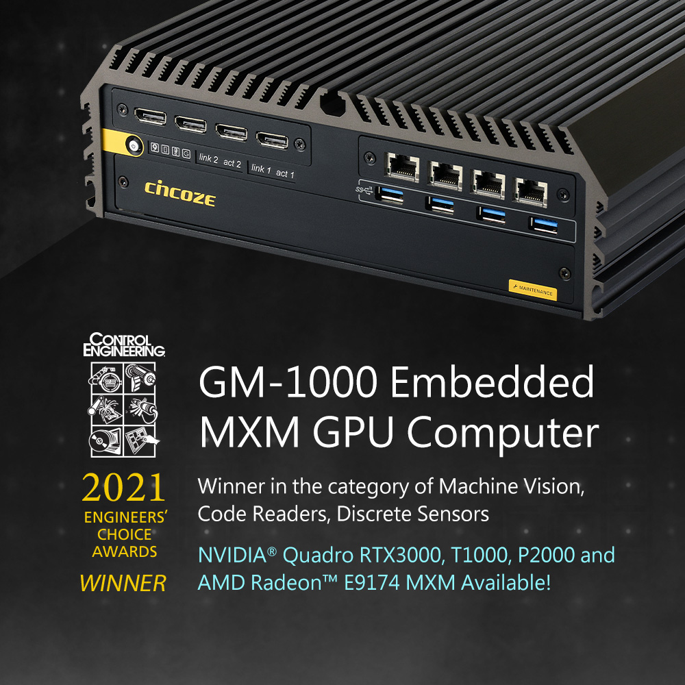 GM-1000 Embedded MXM GPU Computer - 2021 Engineers' choice awards winner
