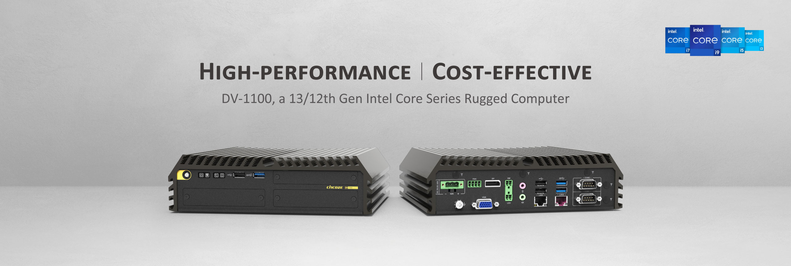 High-performance, Cost-effective - DV-1100, a 13/12th Gen Intel Core Series Rugged Computer