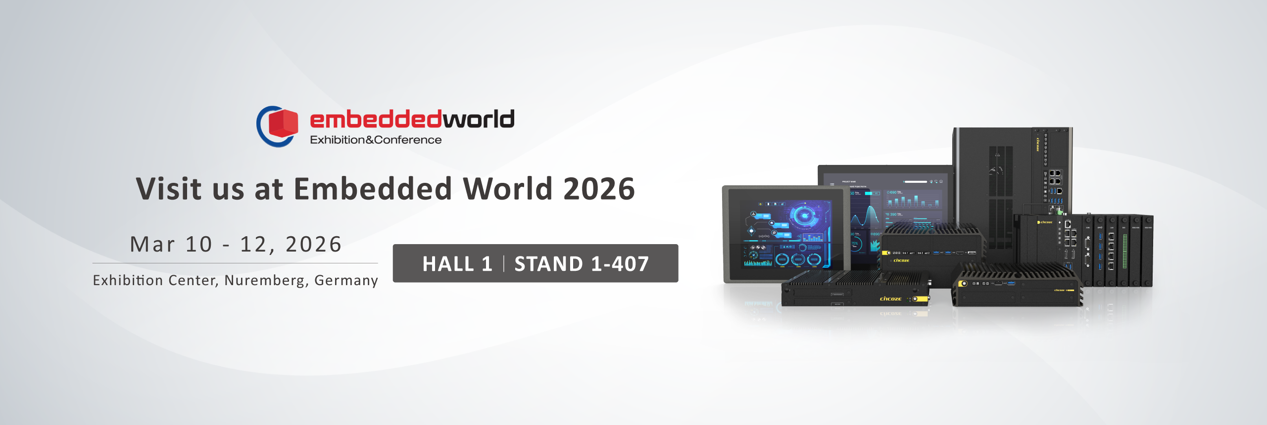 Visit Cincoze at Embedded World 2026!